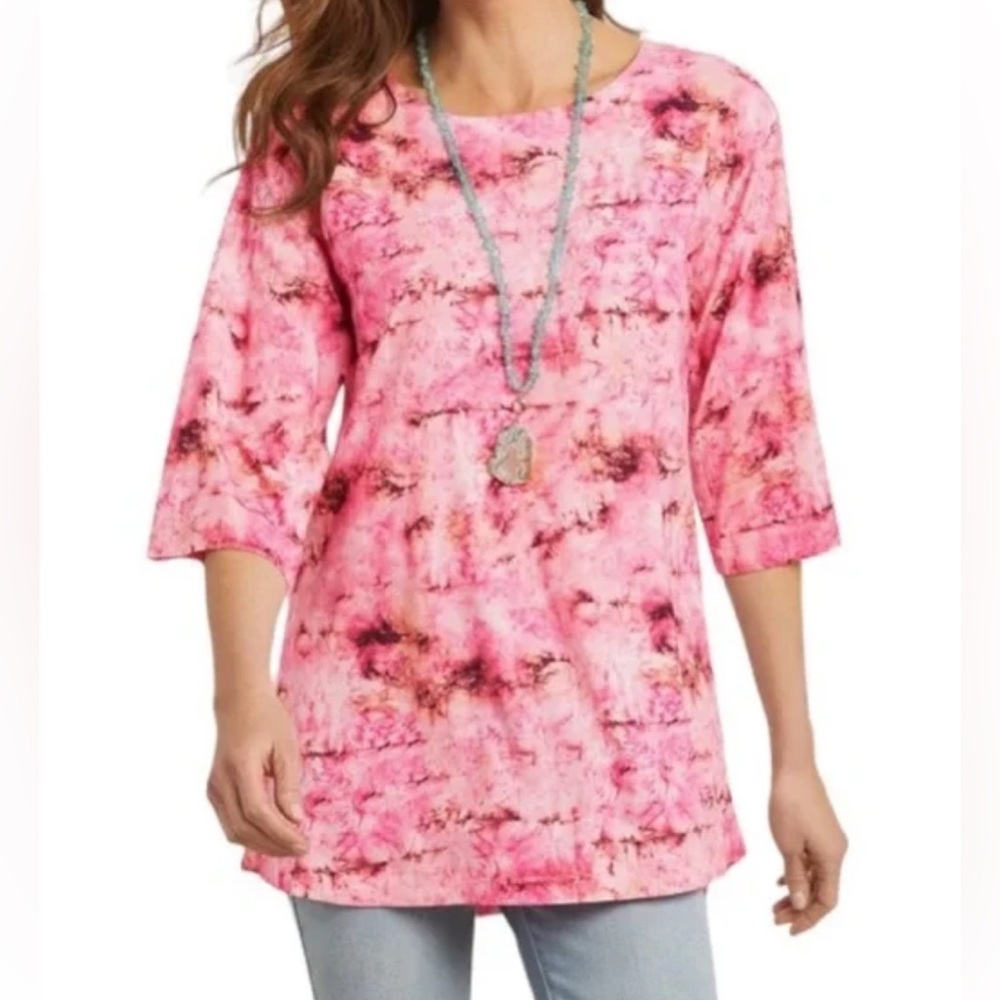 Soft Surroundings Abilene Overlap Back Top Blouse Shirt Tunic - Picture 2 of 16